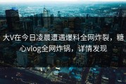 大V在今日凌晨遭遇爆料全网炸裂，糖心vlog全网炸锅，详情发现